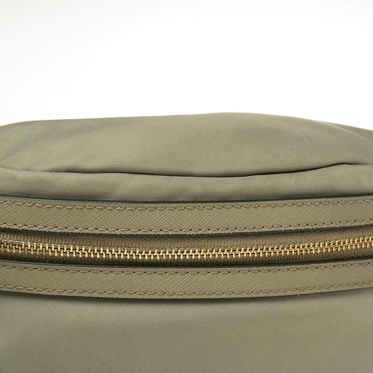 Pre Owned DKNY Pale Green Nylon Casey Belt Bag