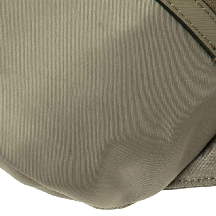 Pre Owned DKNY Pale Green Nylon Casey Belt Bag