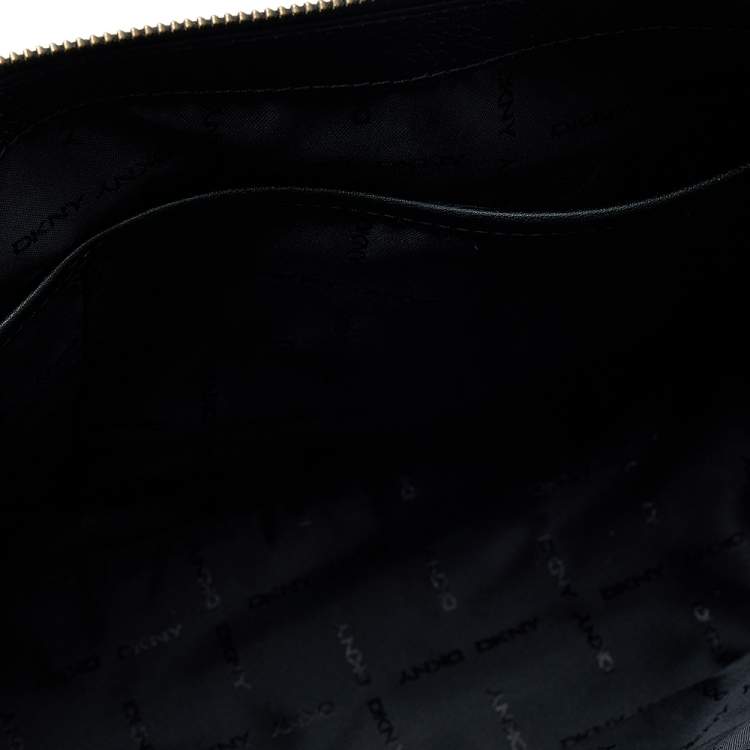 Pre Owned DKNY Black Leather Shopper Tote
