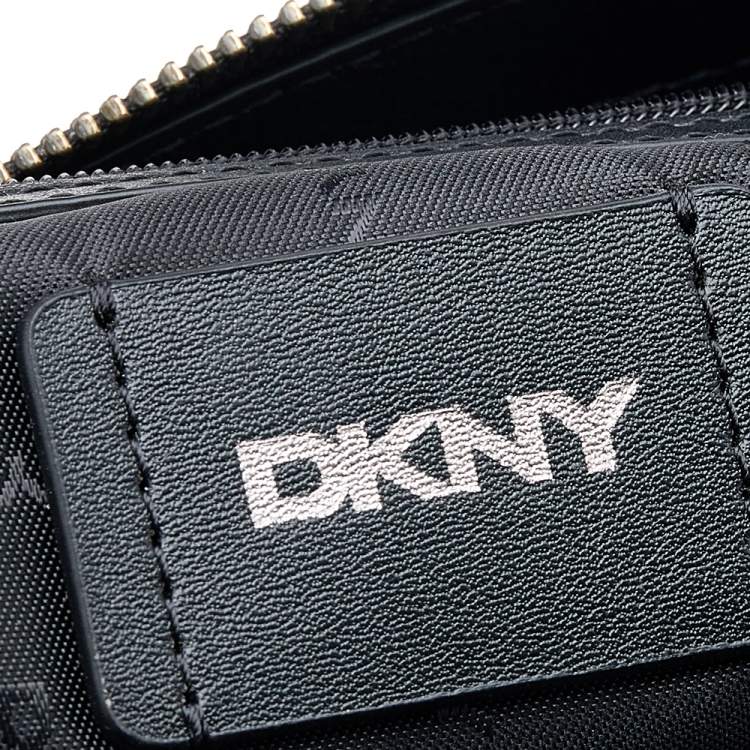 Pre Owned DKNY Black Leather Shopper Tote