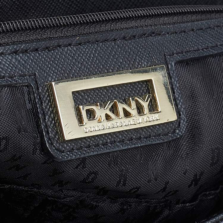 Pre Owned DKNY Black Leather Tote