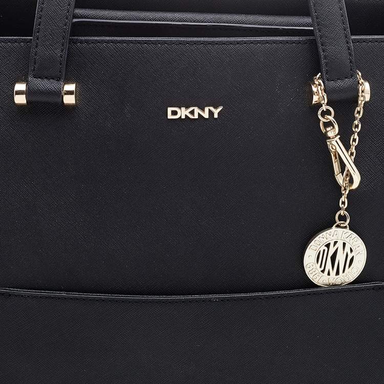 Pre Owned DKNY Black Leather Tote