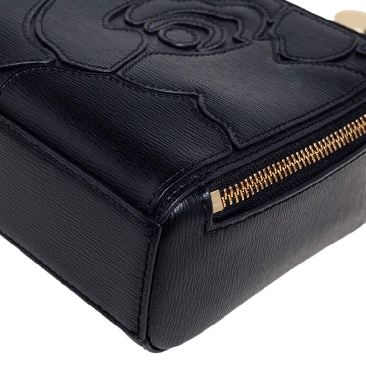 Pre Owned DKNY Black Leather Sara Box Top Handle Bag
