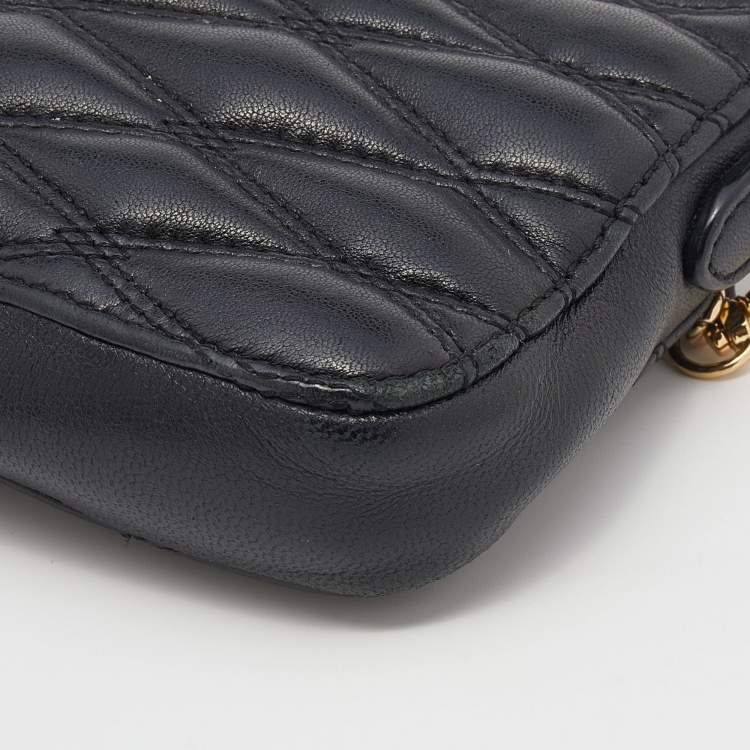 Pre Owned DKNY Black Quilted Leather Shoulder Bag