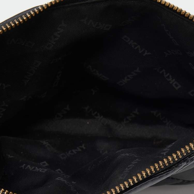 Pre Owned DKNY Black Quilted Leather Shoulder Bag