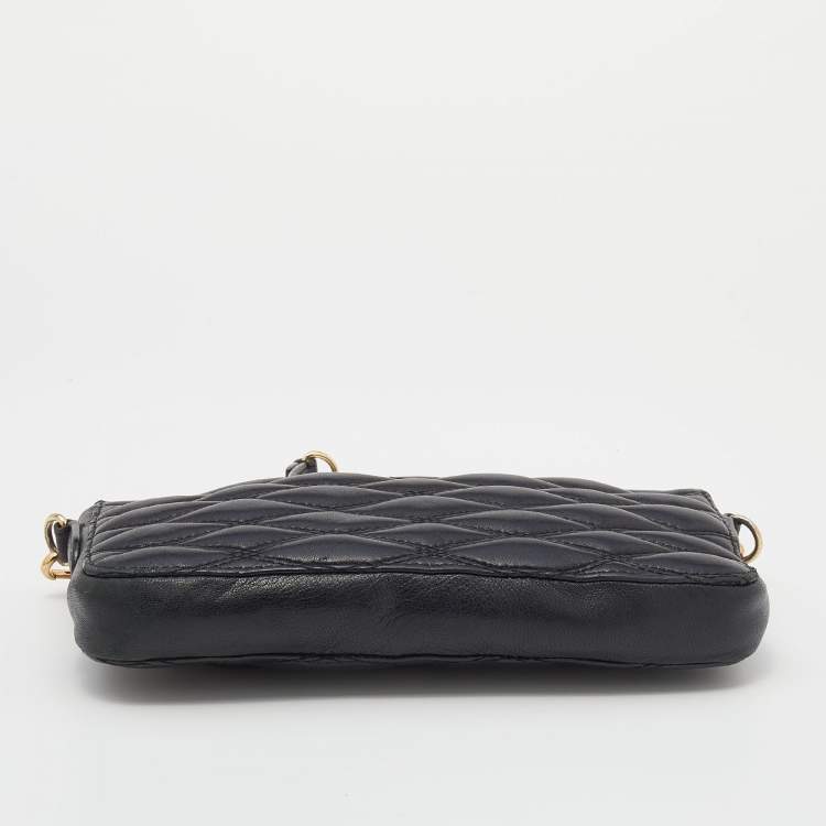 Pre Owned DKNY Black Quilted Leather Shoulder Bag