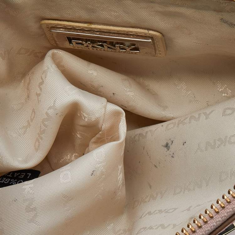 مملوكة مسبقًا Dkny Pink Leather Bryant Zip Crossbody Bag