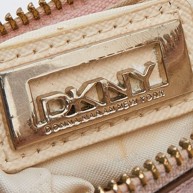 مملوكة مسبقًا Dkny Pink Leather Bryant Zip Crossbody Bag