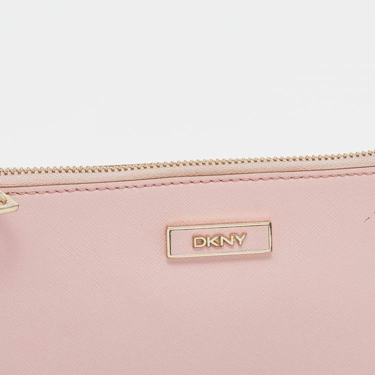مملوكة مسبقًا Dkny Pink Leather Bryant Zip Crossbody Bag