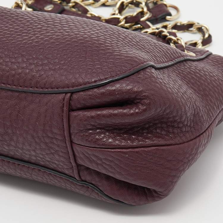 مملوكة مسبقًا Dkny Burgundy Leather Chain Satchel