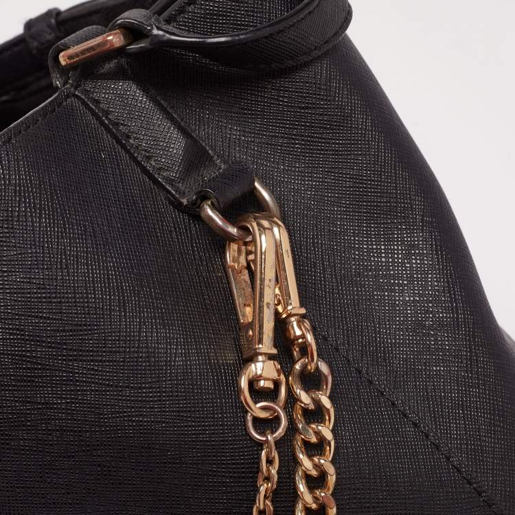 Pre Owned Dkny Black Leather Bucket Bag