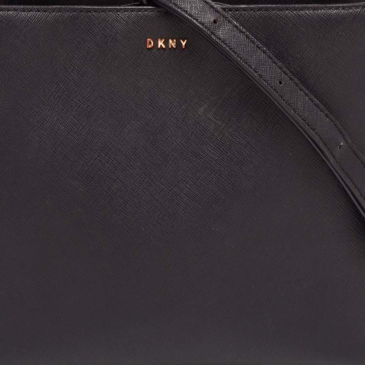 Pre Owned Dkny Black Leather Bucket Bag