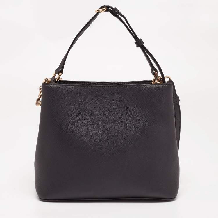Pre Owned Dkny Black Leather Bucket Bag