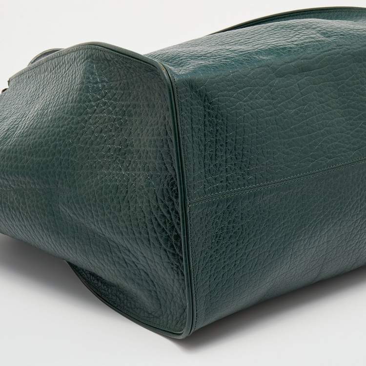 Pre Owned DKNY Green Leather Tote