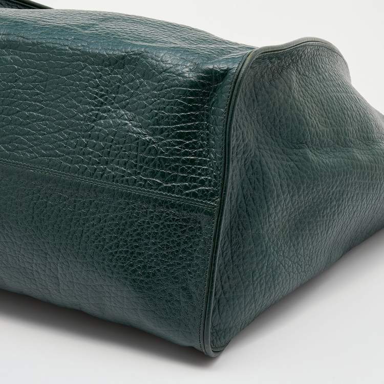 Pre Owned DKNY Green Leather Tote