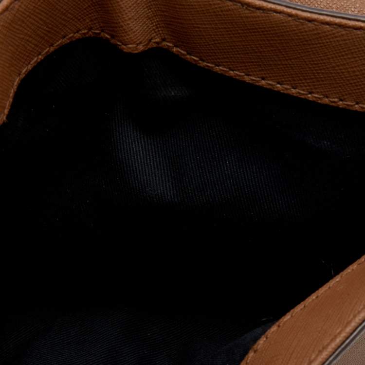 Pre Owned DKNY Brown Leather Chain Crossbody Bag