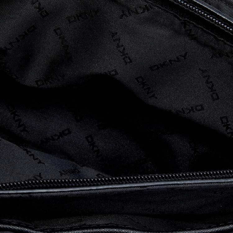 مملوكة مسبقًا Dkny Black Leather Crossbody Flap Bag