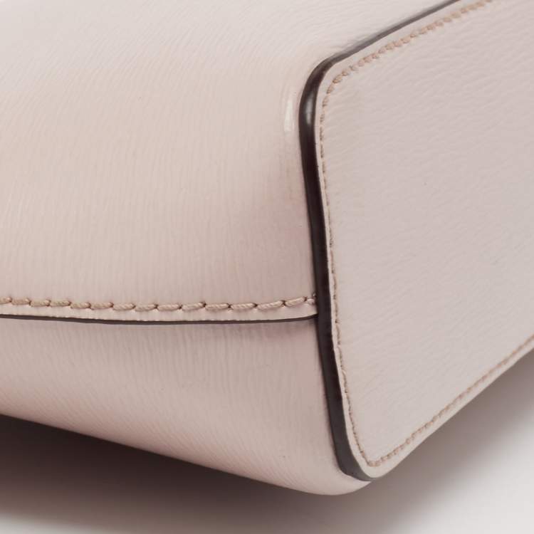 Pre Owned DKNY Light Pink Leather Dome Crossbody Bag