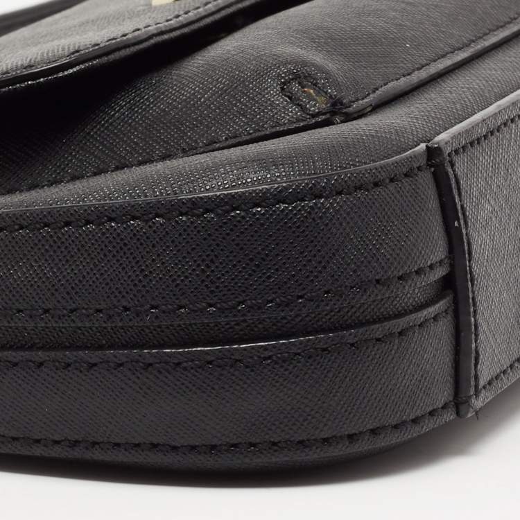 Pre Owned DKNY Black Saffiano Leather Shoulder Bag