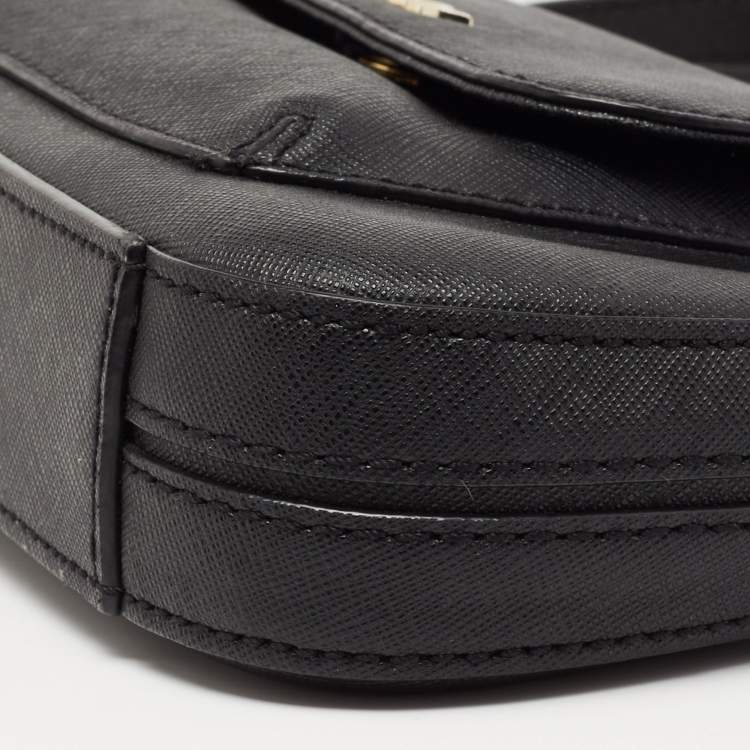 Pre Owned DKNY Black Saffiano Leather Shoulder Bag