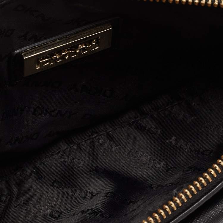 Pre Owned DKNY Black Saffiano Leather Shoulder Bag
