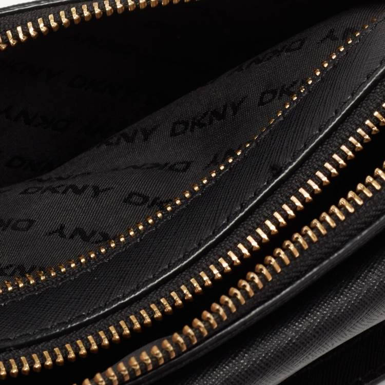 Pre Owned DKNY Black Saffiano Leather Shoulder Bag