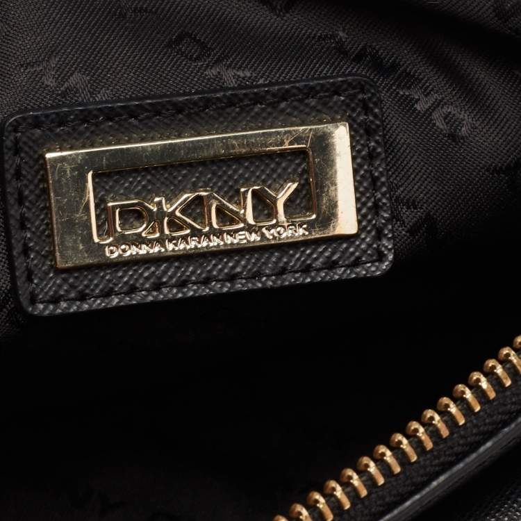 Pre Owned DKNY Black Saffiano Leather Shoulder Bag
