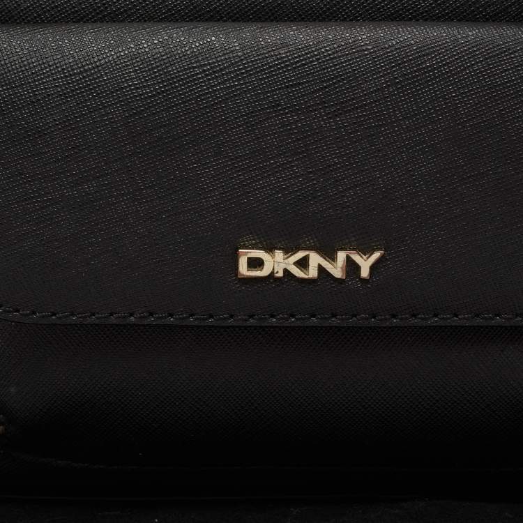 Pre Owned DKNY Black Saffiano Leather Shoulder Bag