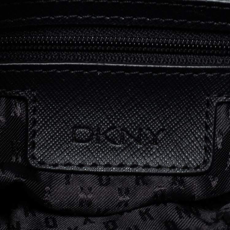 Pre Owned DKNY Navy Blue Saffiano Leather Flap Crossbody Bag
