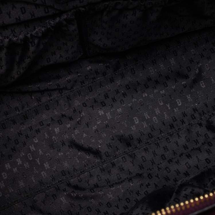 مملوكة مسبقًا DKNY Burgundy Leather Zip Tote