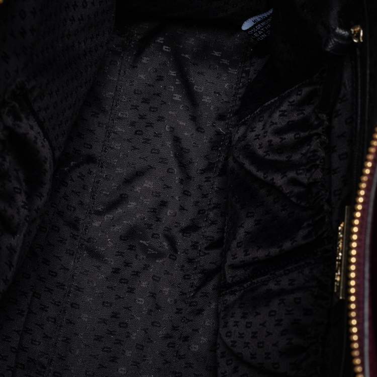 مملوكة مسبقًا DKNY Burgundy Leather Zip Tote