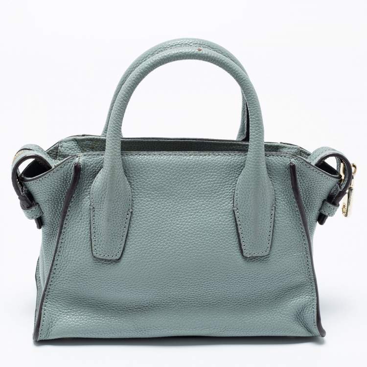 Pre Owned DKNY Pale Blue Leather Chelsea Satchel