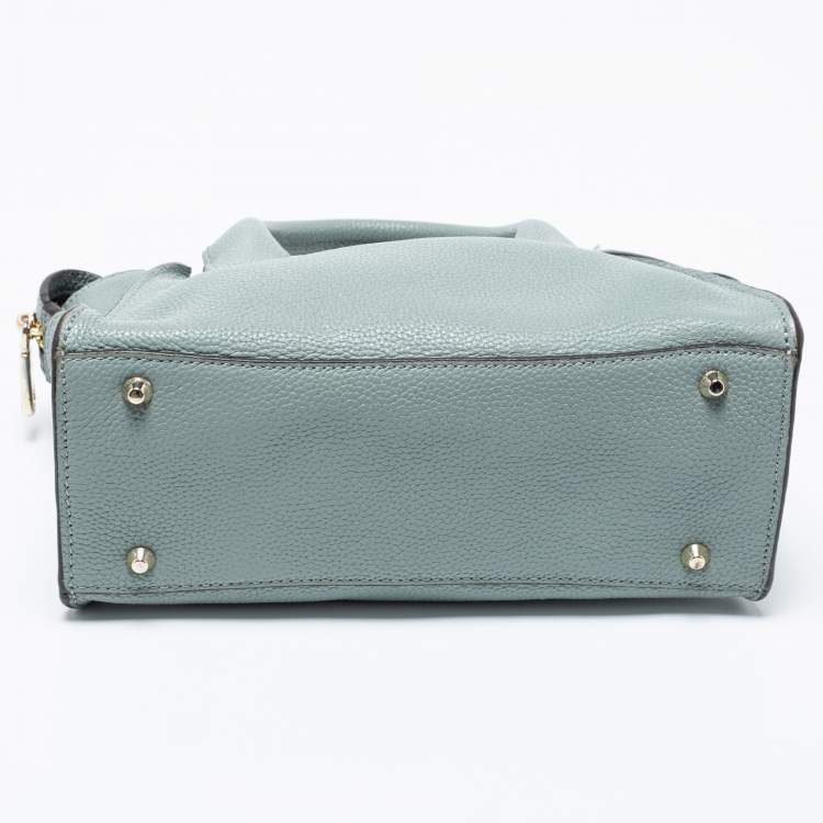 Pre Owned DKNY Pale Blue Leather Chelsea Satchel
