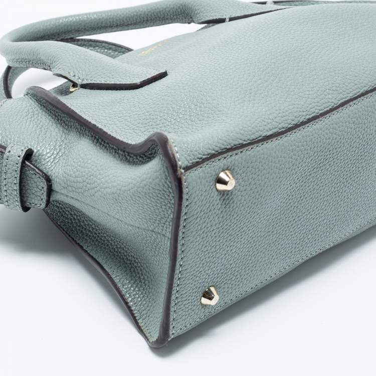 Pre Owned DKNY Pale Blue Leather Chelsea Satchel