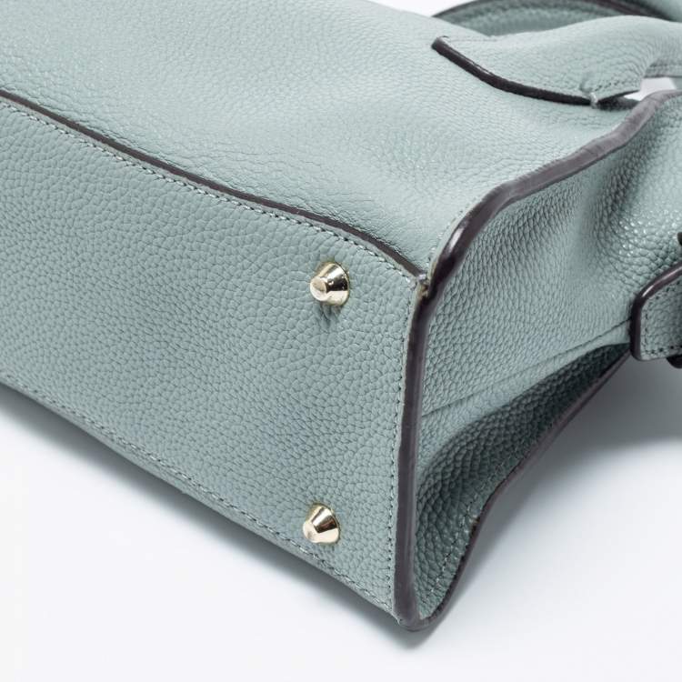 Pre Owned DKNY Pale Blue Leather Chelsea Satchel