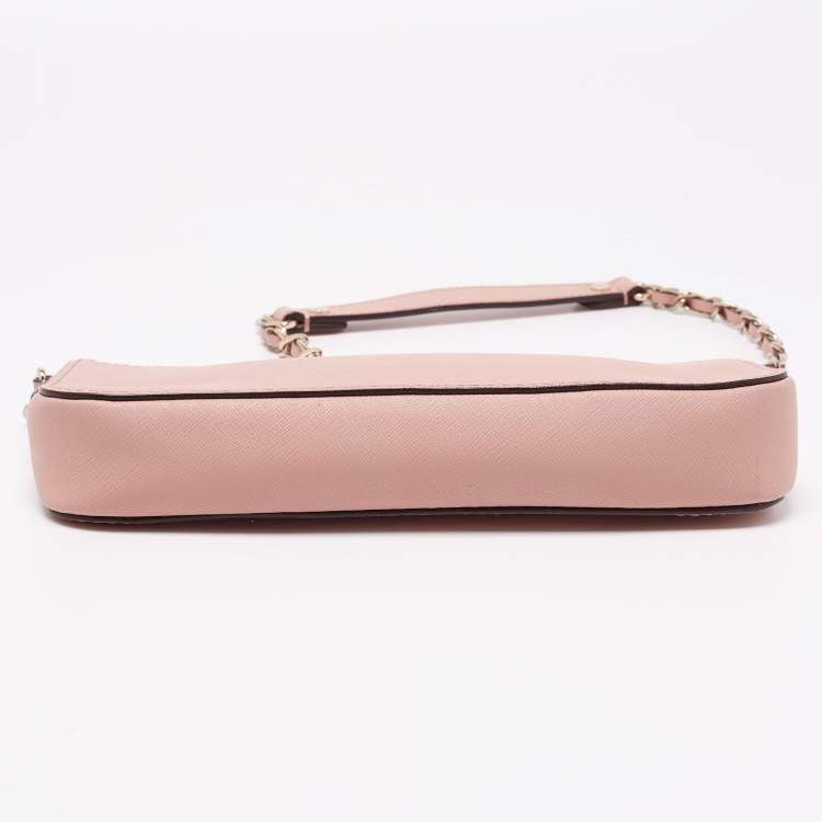 Pre Owned DKNY Blush Pink Saffiano Leather Bryant Park Crossbody Bag