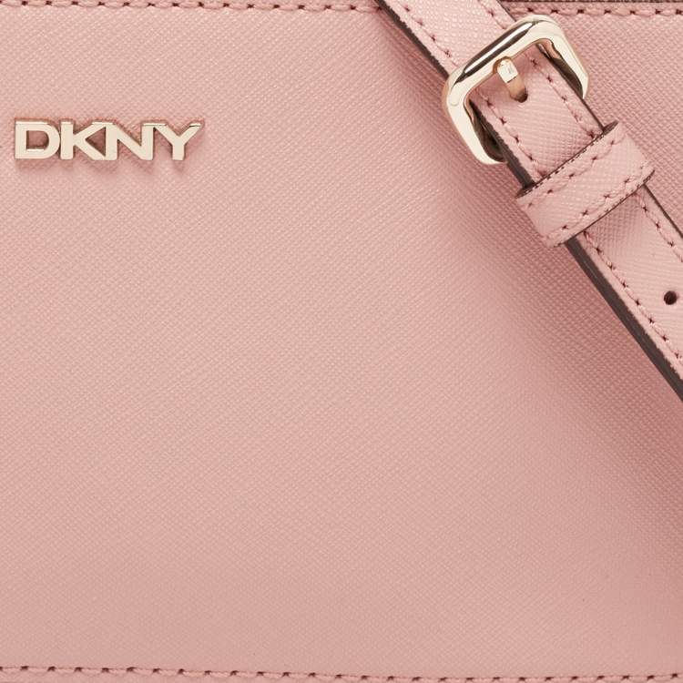 Pre Owned DKNY Blush Pink Saffiano Leather Bryant Park Crossbody Bag