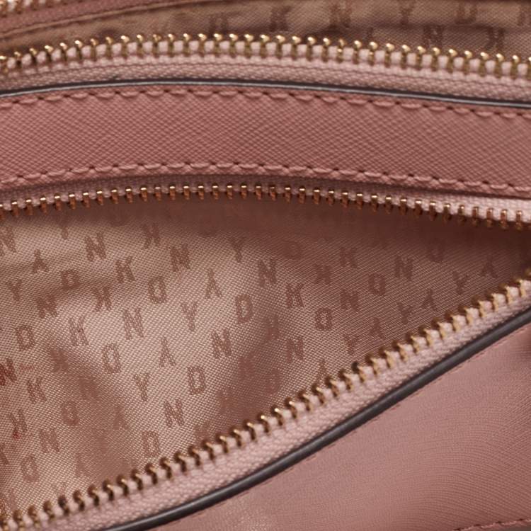 Pre Owned DKNY Blush Pink Saffiano Leather Bryant Park Crossbody Bag