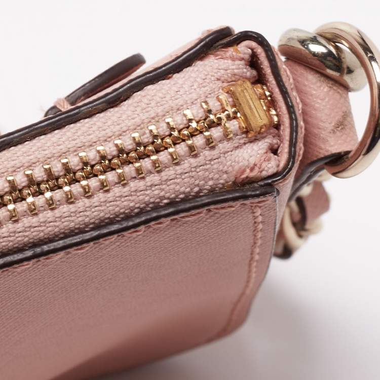 Pre Owned DKNY Blush Pink Saffiano Leather Bryant Park Crossbody Bag