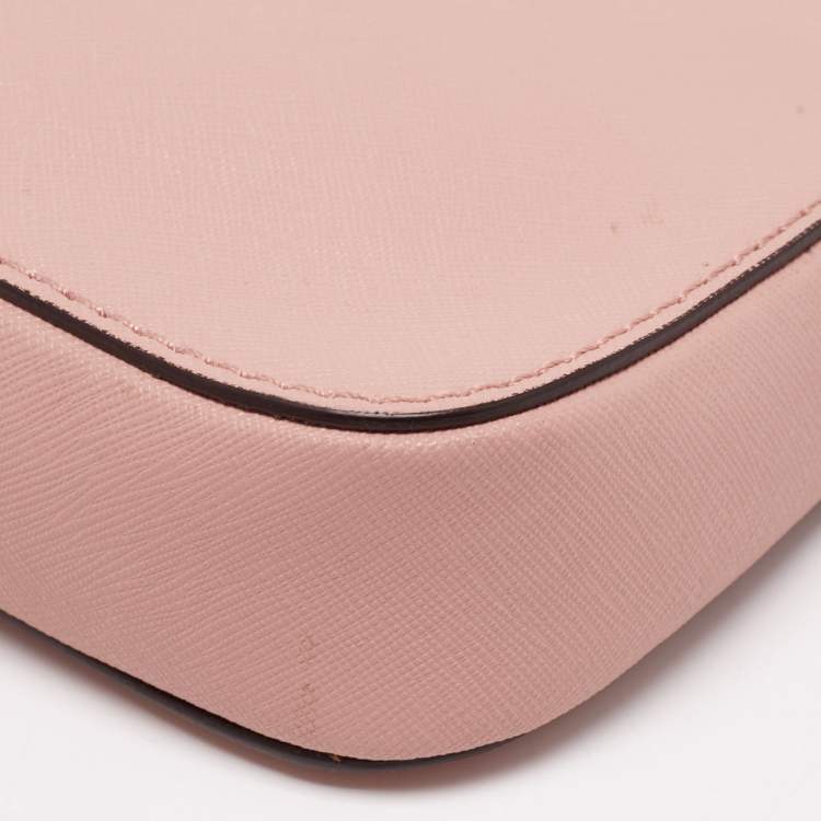 Pre Owned DKNY Blush Pink Saffiano Leather Bryant Park Crossbody Bag
