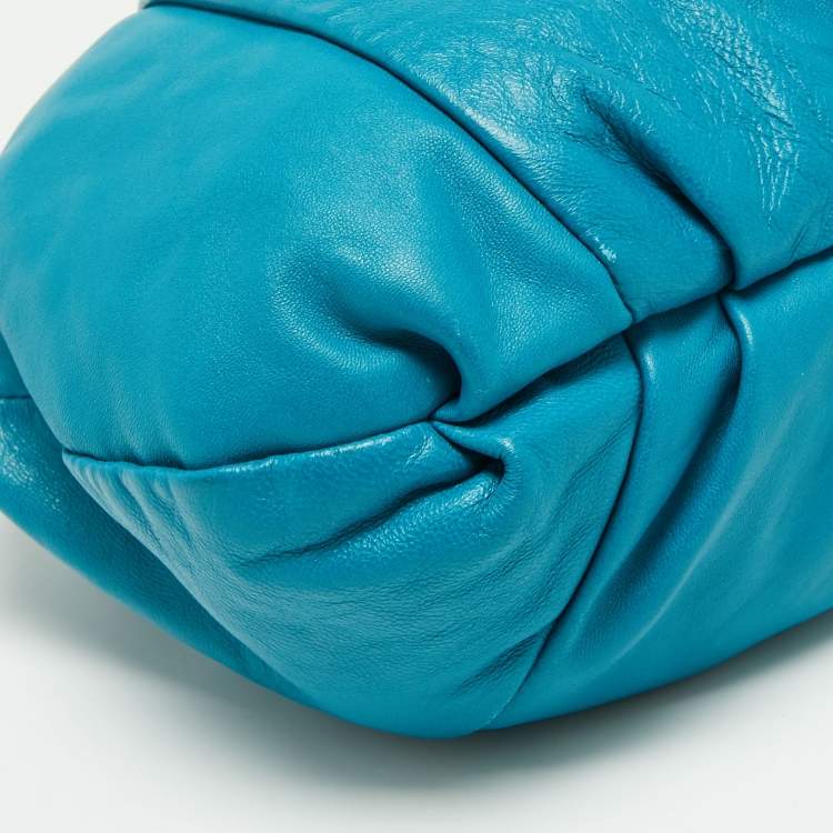 Pre Owned DKNY Blue Leather Hobo 