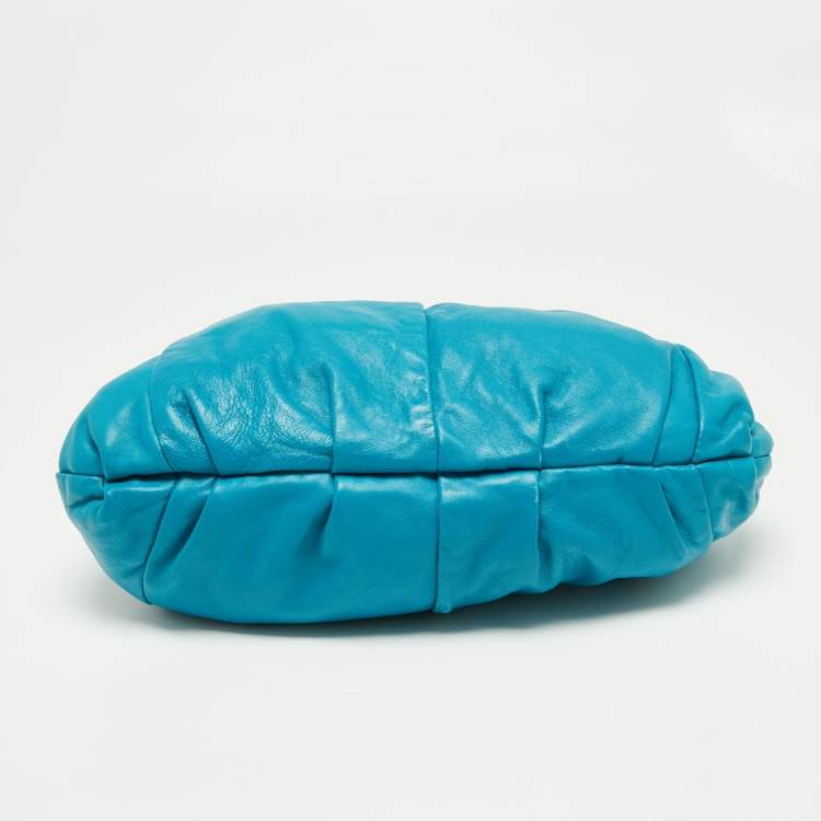 Pre Owned DKNY Blue Leather Hobo 