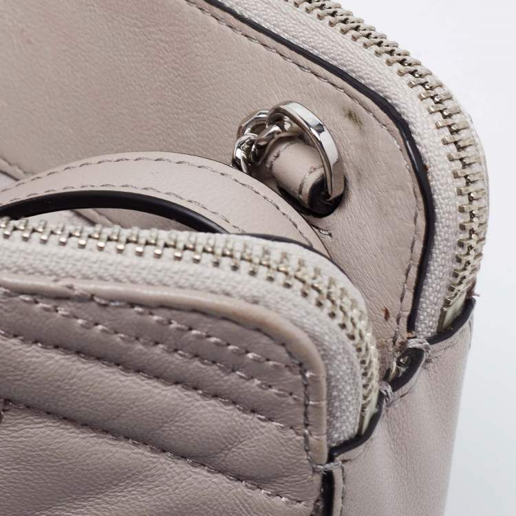 Pre Owned DKNY Grey Leather Allen Crossbody Bag
