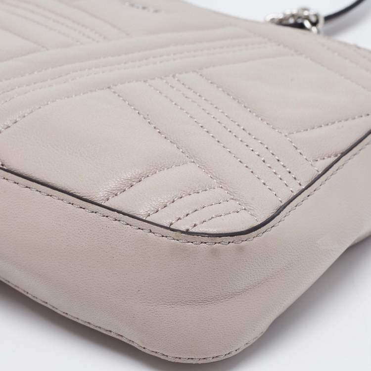 Pre Owned DKNY Grey Leather Allen Crossbody Bag