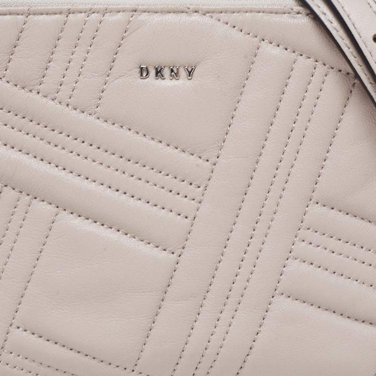 Pre Owned DKNY Grey Leather Allen Crossbody Bag