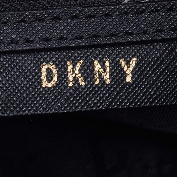 Pre Owned DKNY Navy Blue Saffiano Leather Top Handle Bag