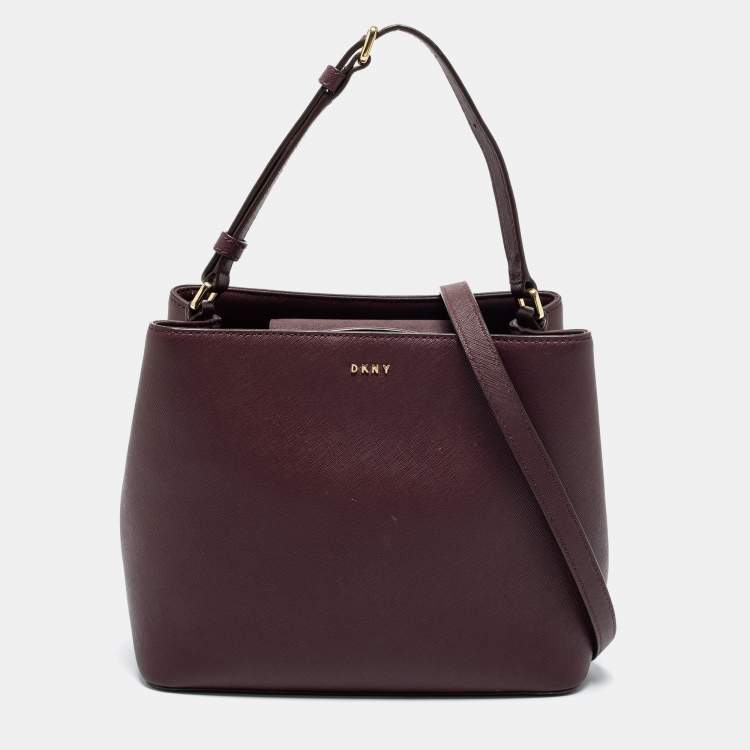 DKNY Bryant Park Saffiano Leather Mini Bucket Bag, $230