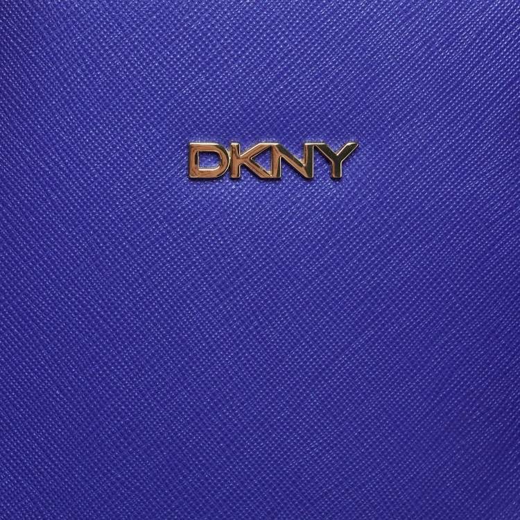 Pre Owned DKNY Blue Leather Top Handle Bag