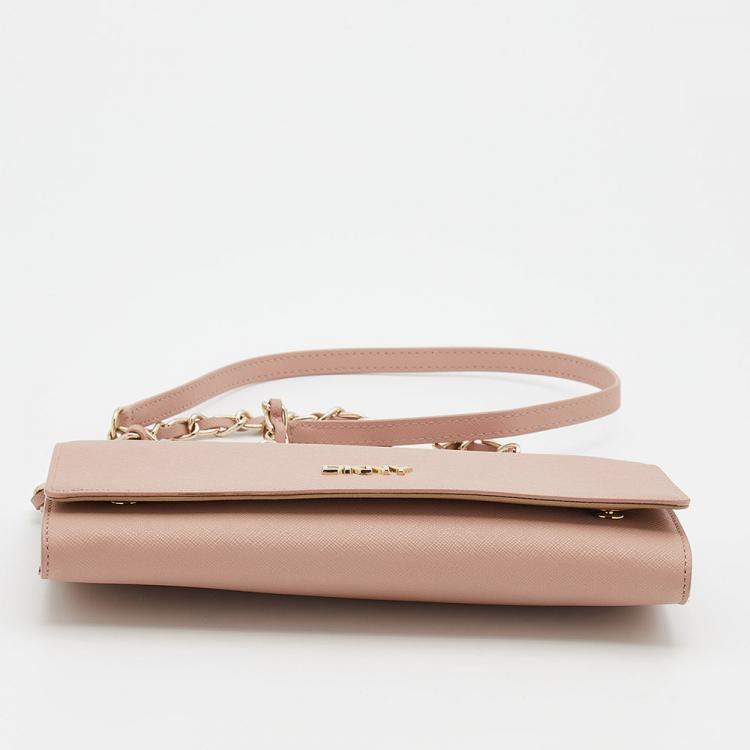 Pre Owned DKNY Beige Leather Wallet On Chain