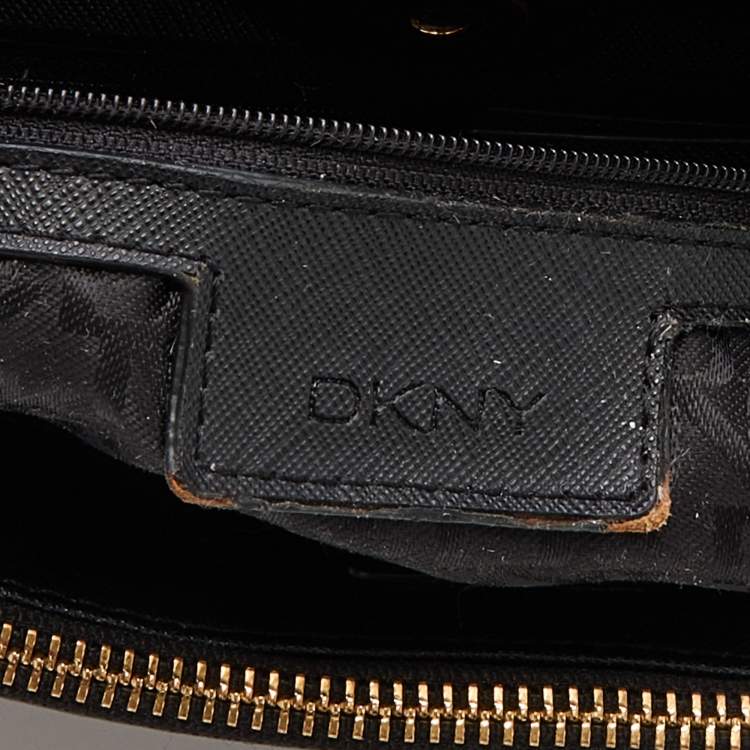 Pre Owned DKNY Black Leather Shoulder Bag